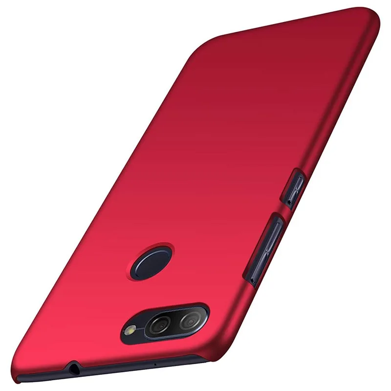 Жесткий чехол из поликарбоната для Asus Zenfone Max Plus(M1) ZB570TL роскошный пластиковый матовый чехол для телефона для Asus Zenfone Max Plus(M1) ZB570TL - Цвет: Красный