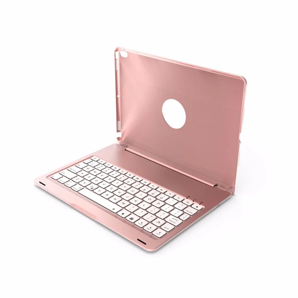 

10.5 Inch 2 In 1 Aluminum Alloy Wireless Bluetooth Keyboard + Protective Case with Colorful Backlight for iPad Pro