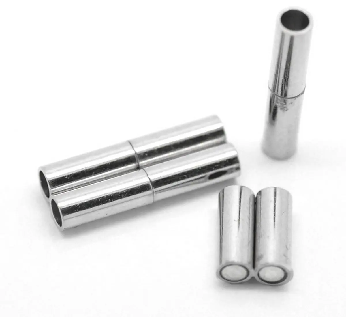 

20 sets silver magnet magnetic necklace clasps 18x3mm jewelry accessories