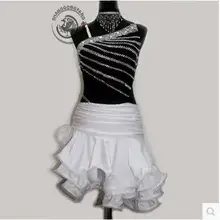 Стиль, костюм для латинских танцев со стразами, спандекс, платья для латинских танцев для женщин, Детские платья для латинских танцев, S-4XL