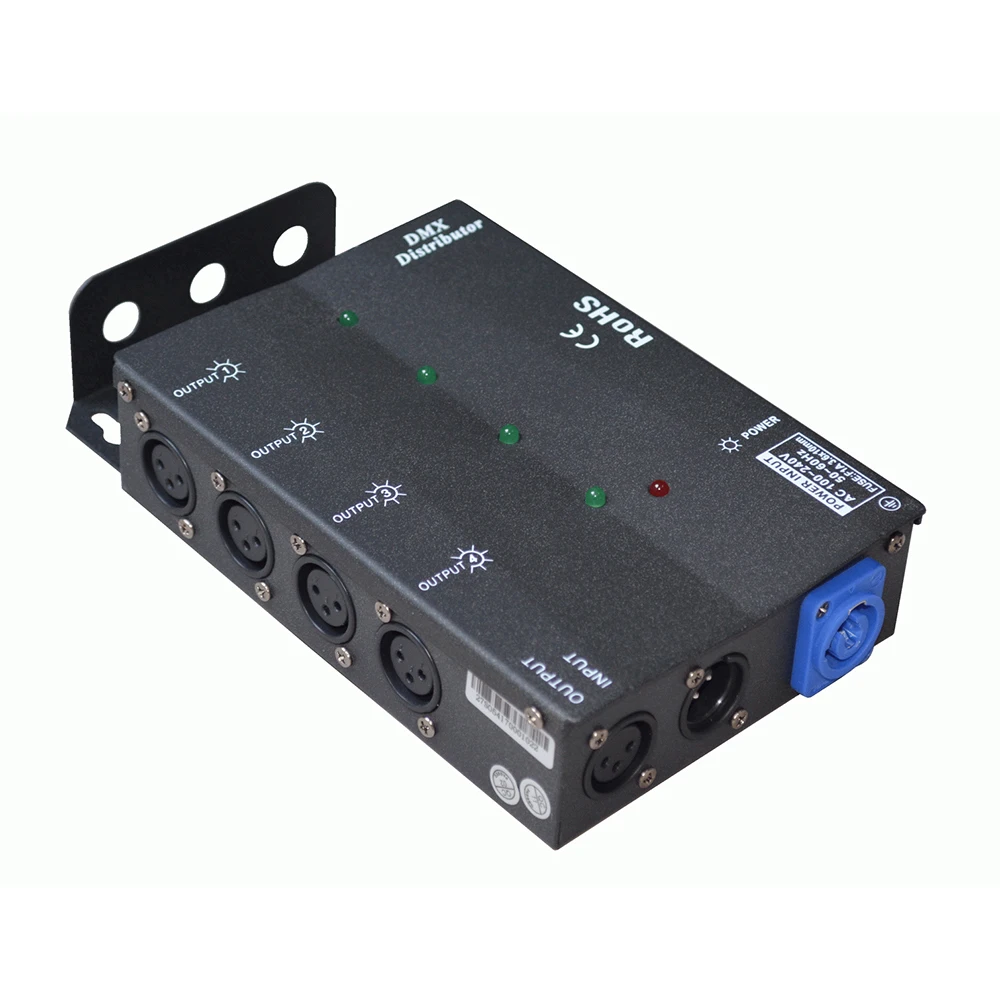 

High quality 4ch DMX Splitter /amplifier/distributor 1in 4 out for stage light (Steel material)