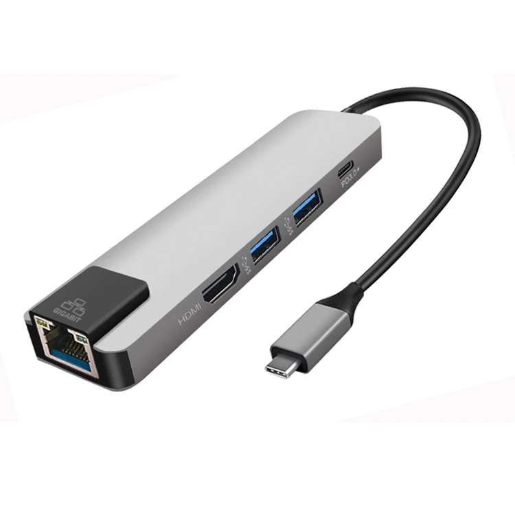 USB C к Gigabit Ethernet RJ45 сетевой адаптер usb type C к HDMI 4K с 2 портами USB 3,0 концентратор для Macbook Pro iPad Pro