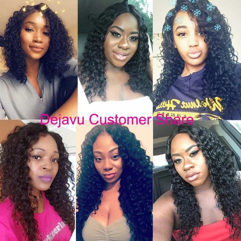 Brazilian Deep Wave 3 Bundles With Closure Human Hair Bundles With Closure Non Remy Hair Extension Dejavu Hair Weave Bundles (2)