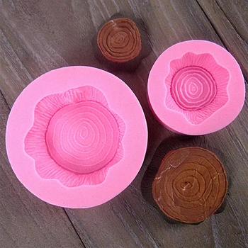 

1pc Tree Stump Texture Silicone soap mold DIY Fondant Cake Decorating Tools Hand Made Wooden Chocolate Molds Resin Clay Kitchen