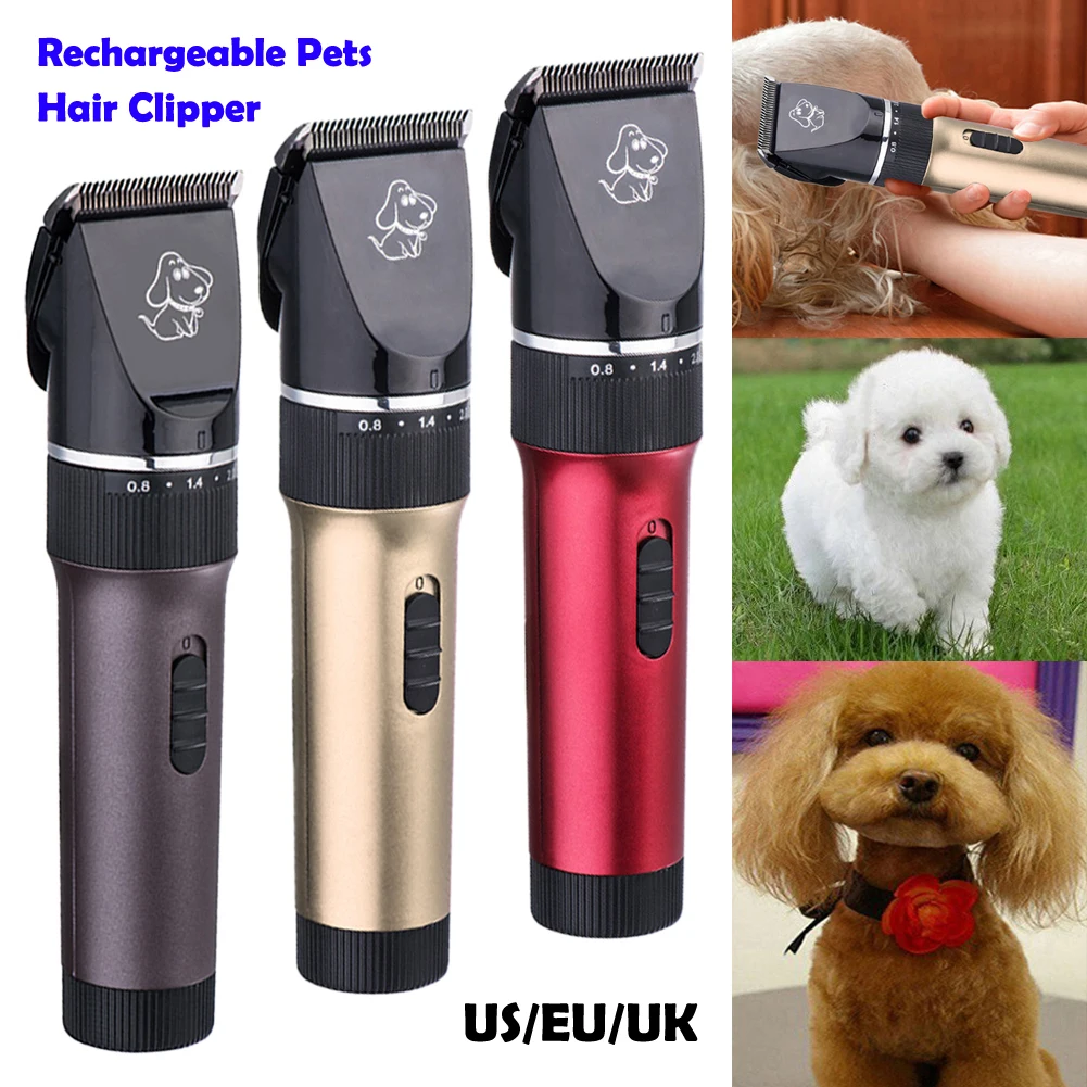 US/EU Plug Electric Rechargeable Pet Dog Hair Trimmer Pet Hair Fur