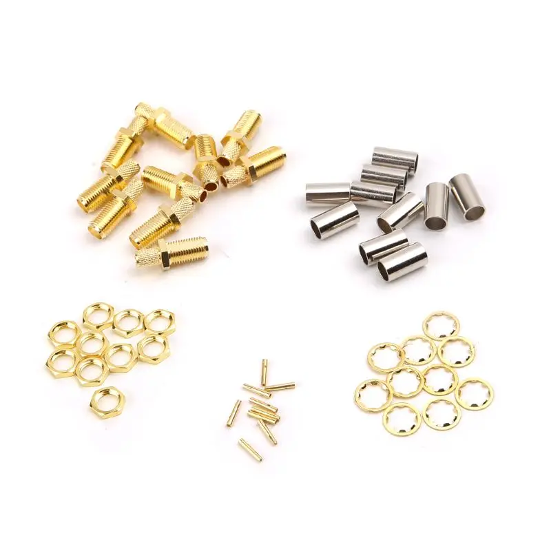 10Pcs/Set SMA Female Nut Bulkhead Crimp RF Connector for RG58 RG142 LMR195 RG400 | Обустройство дома