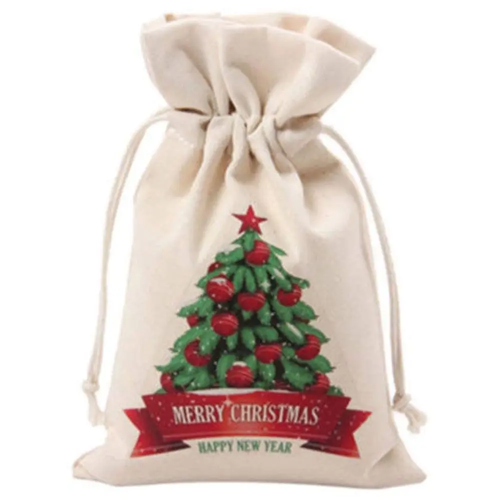 

Christmas Bag Canvas Large Candy Bags Canvas Santa Sack with Drawstring for Christmas Gift,Reusable Jewelry Storage Case Coin