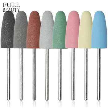 

Full Beauty 1pcs 8 Different Grit Grinding Nail Buffer Drill Bit Silicone Rubber Milling Cutter Nail Art Machine Polished CHGJ03