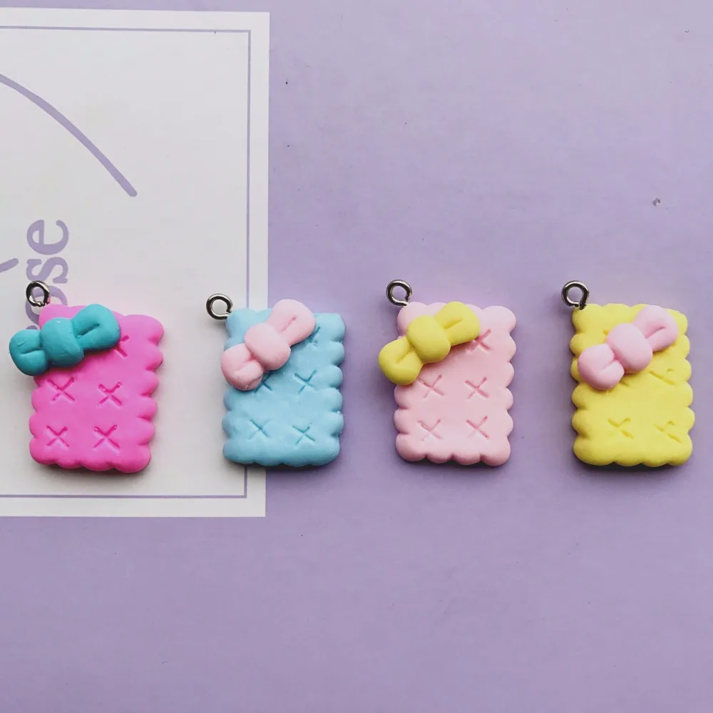 

ZALEBABA 2017 Soft pottery cotton candy Pendants resin DIY decoration Earrings necklace DIY 10 PCs