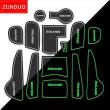 ZUNDUO Gate slot pad For Hyundai Solaris 2011 2016 Door Groove Mat Automotive font b interior