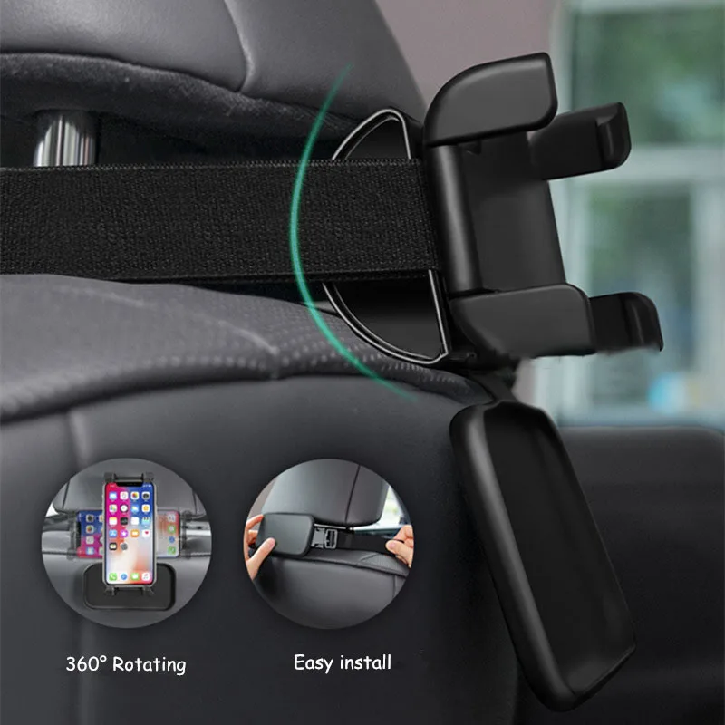 Suporte de Carro Suporte para Ipad Encosto de Cabeça do Assento Titular para Iphone Smoyng Telefone Tablet 12.9 Traseiro 5-13 Polegada Suporte Móvel Montagem ar Pro - Imagem 3