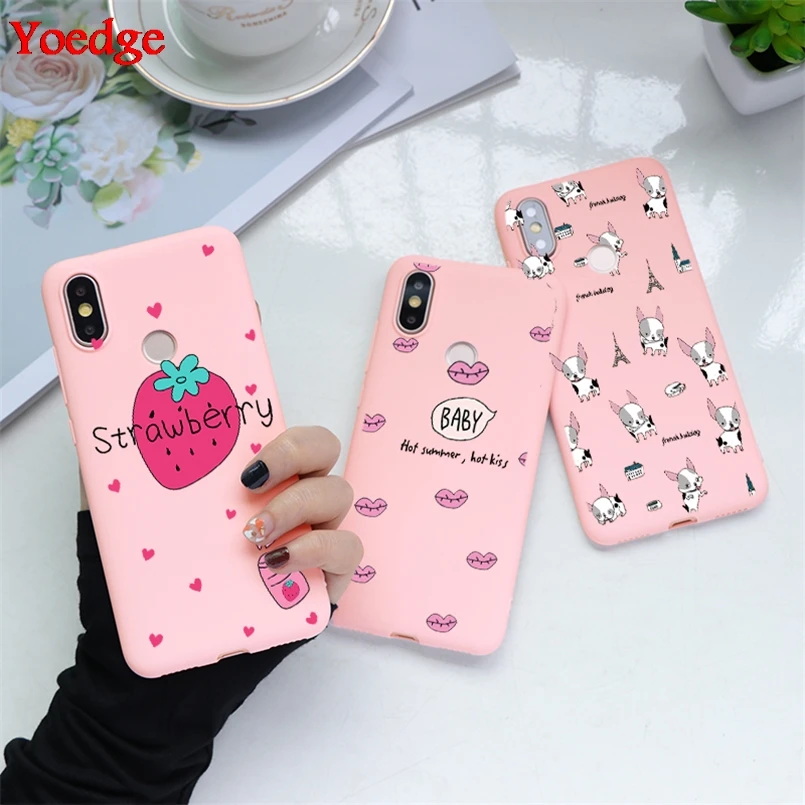 

Pink Matte Soft TPU Cases For Xiaomi Redmi K20 Pro Case For Redmi 4A 5 Plus 6A 7 S2 Y2 Y3 Note 4X 5A 5 6 7 Pro Lovely Back Cover