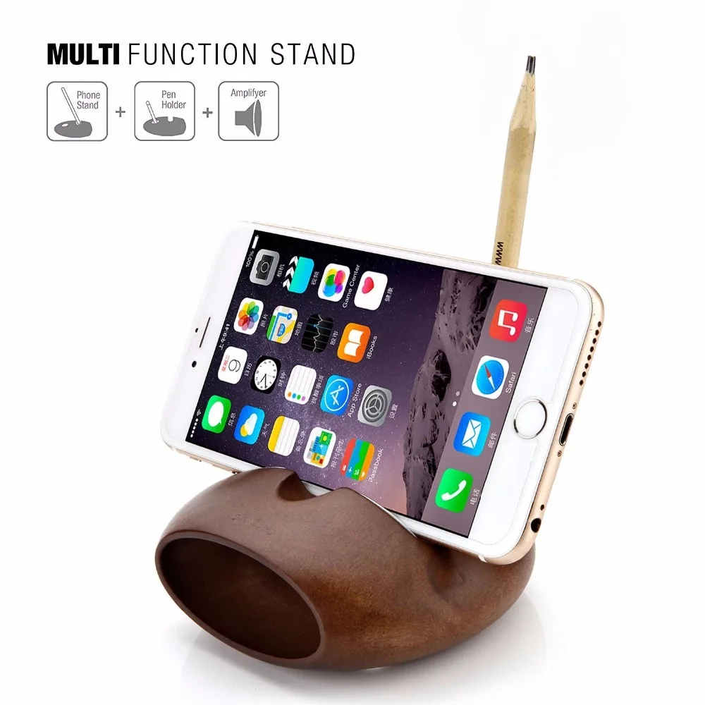 Cell Phone Charging Dock Desktop Bracket Wood Holder Stand Mobile