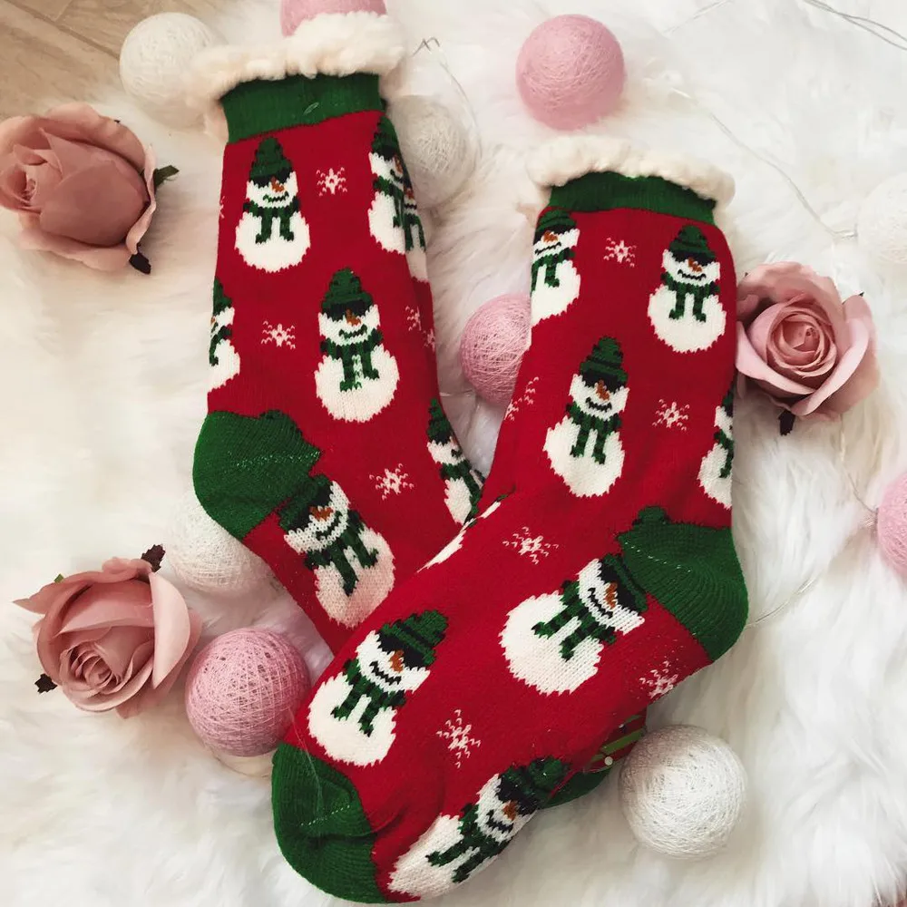 Унисекс Повседневное Рождество милый мультфильм животных Толщина Спальные Носки Новые горячие 3D печати Для женщин носки брендовый носок