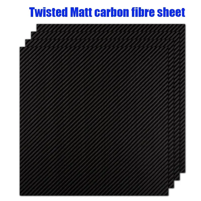 Plain Bright 400*500mm Real Carbon Fiber Plate Panel Sheets1.5mm-8.0mm Thickness Composite Hardness Material For RC