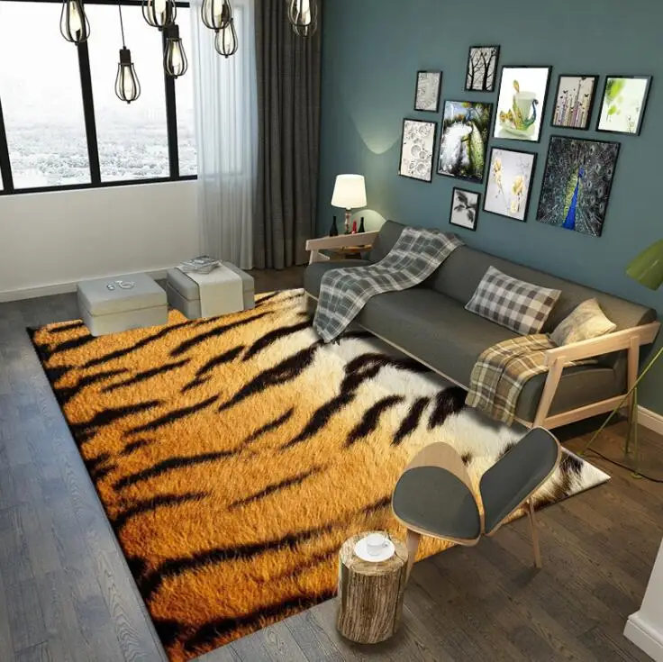 120*180 Large Size Flannel Area Rug Animal Imitation Leopard Living Room Bedroom Carpet Blanket Soft Blanket floor Mat