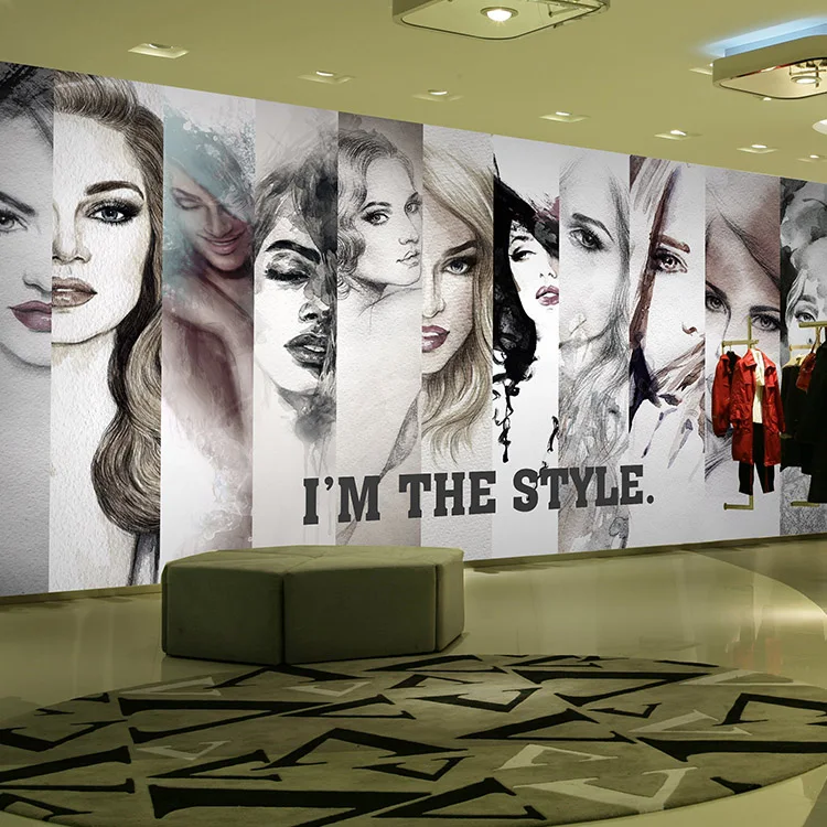 Buy Custom photo mural Fashion girl wallpaper