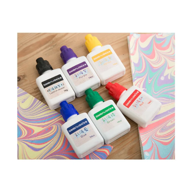 

New 5 Colors Pigment Set for Clothing chacun avec Solution Textile Fabric Hand Painted Wall Plaster Painting Drawing