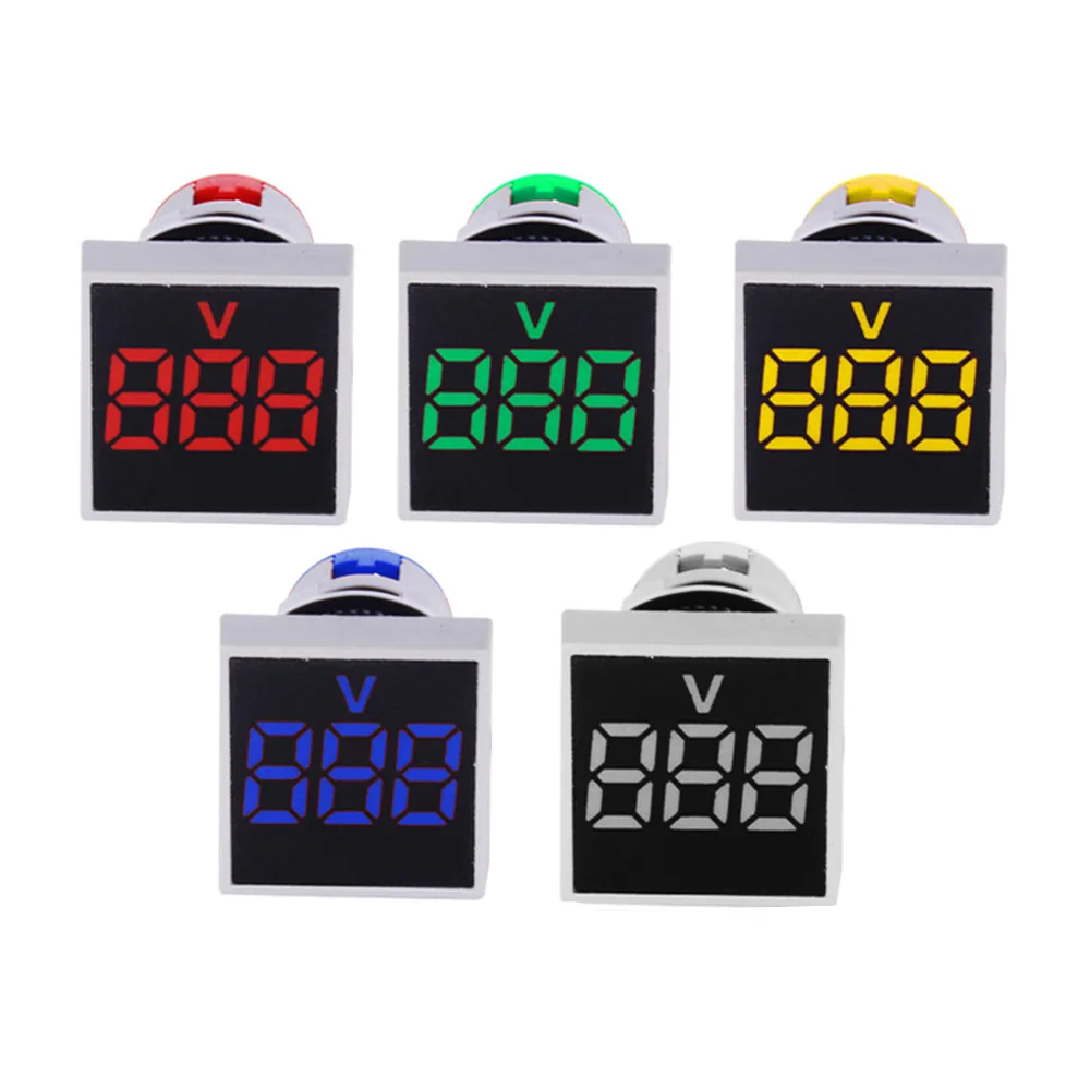 

22MM AD16 AD16-22DSV type AC 60-500V Mini Voltage Meter LED Digital Display AC Voltmeter Indicator Light/Pilot Lamp 110V 220V