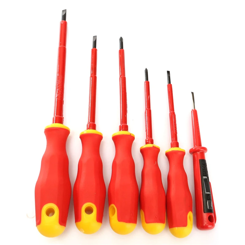 Durable 6 pcs/Set VDE Electricians Screwdriver Set Practical Electrical