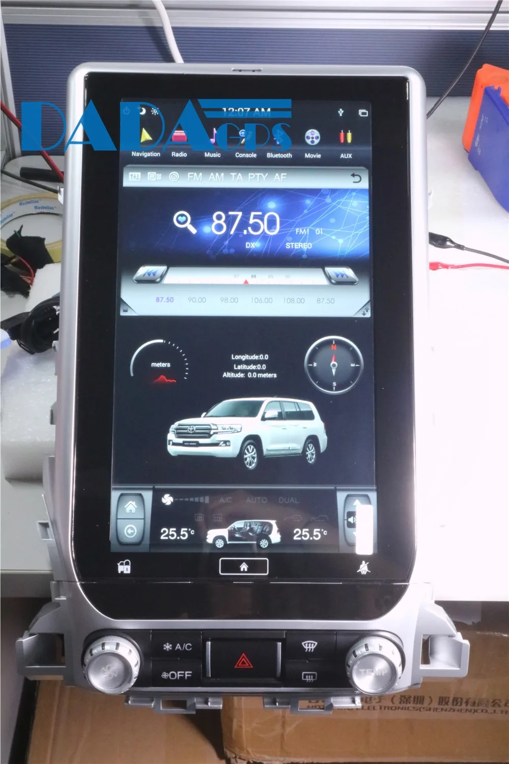 Top Tesla style Android 7.1 Car DVD Player GPS Navigation Radio for TOYOTA LAND CRUISER LC200 2016 2017 2018 Stereo Multimedia Video 1