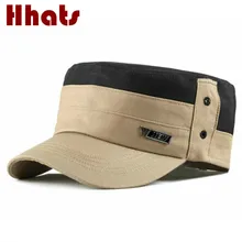 Лоскутная Мужская Военная Регулируемый головной убор хлопок мужская Матросская Военная Кепка высокого качества плоская бейсболка согнутая Солнцезащитная шляпа