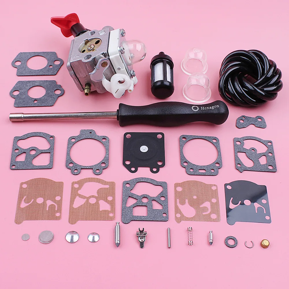 Carburetor Carb Adjustable Tool For Stihl FS56 FS 56 Gasket Fuel Filter Line Hose Repair Kit String Trimmer Replace Part