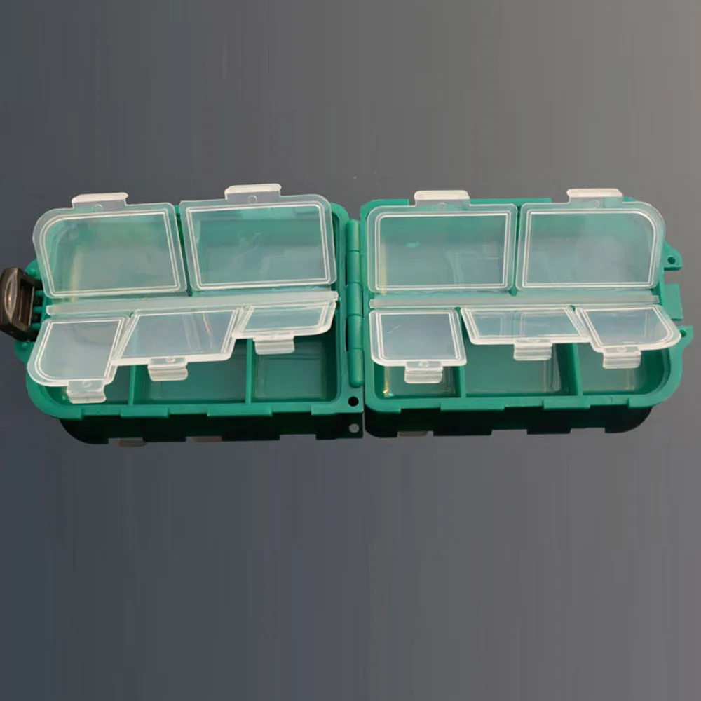 

10 Grid Fishing Gear Box Bait Bait Hook Storage Small Box Hook Box Portable design Waterproof fishing accessories sport