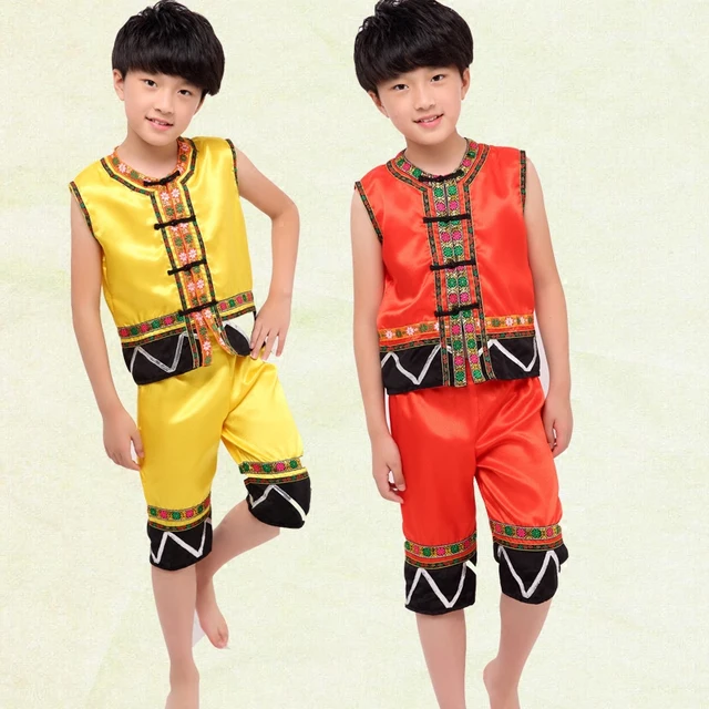 Classical Traditional Chinese Dance Costumes for Boys Miao Hmong Clothes Traditional Hmong