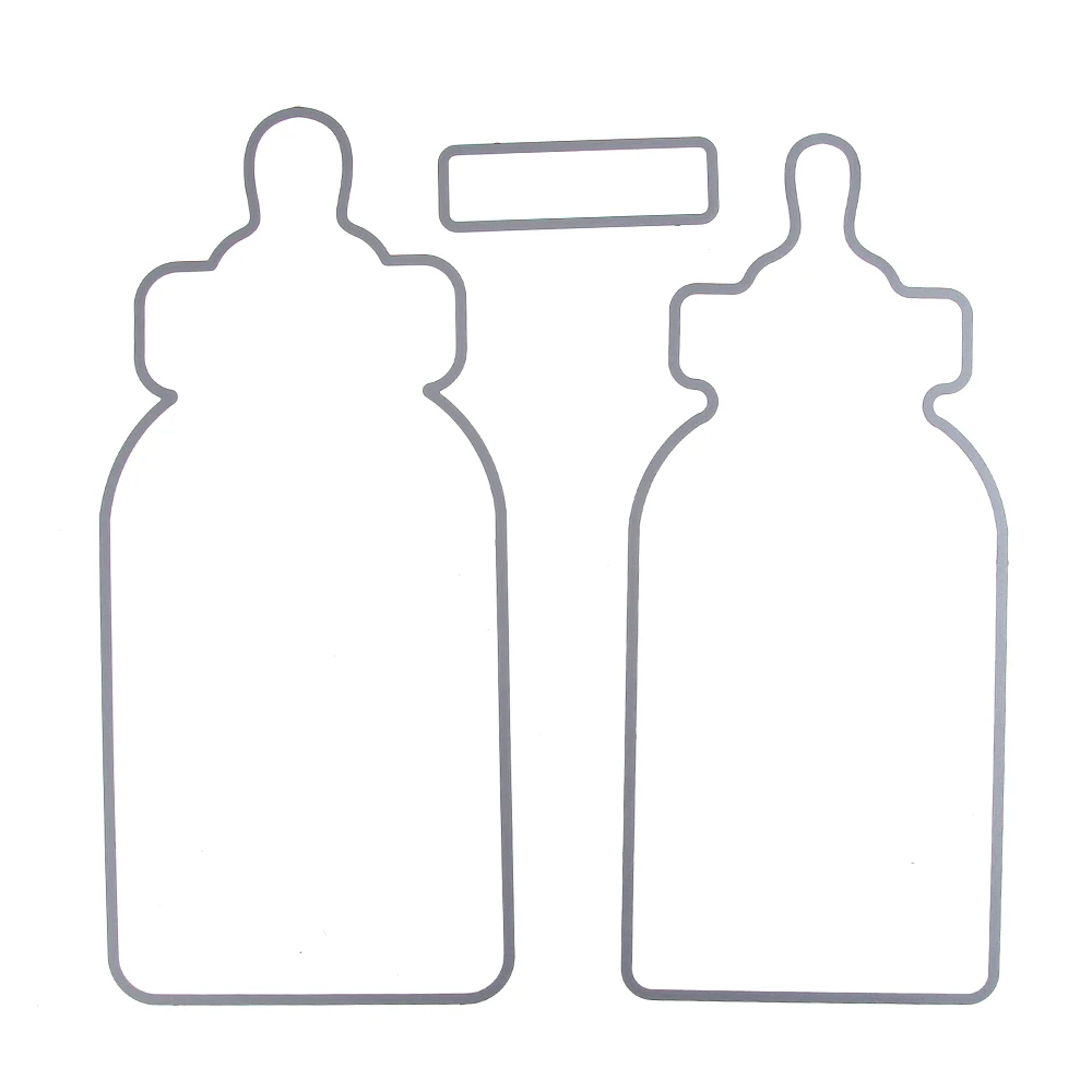 HamyHo металлические режущие штампы 95*208 мм детская бутылка с рамкой высечки для скрапбукинга DIY тиснильный альбом изготовление бумажных карточек трафареты