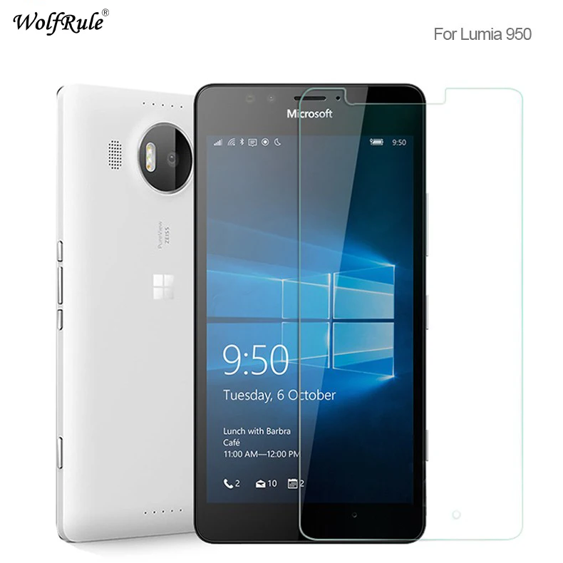 WolfRule 2 шт. для стекла microsoft Lumia 950 защита экрана закаленное стекло Nokia Защитная