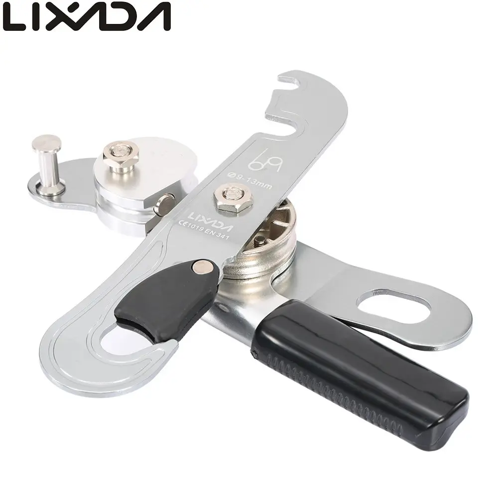 

Self-braking Stop Descender for Single Rope Safety Belay Device Rock Climbing Caving Rigging Rescue Anti-panic Aluminum Alloy