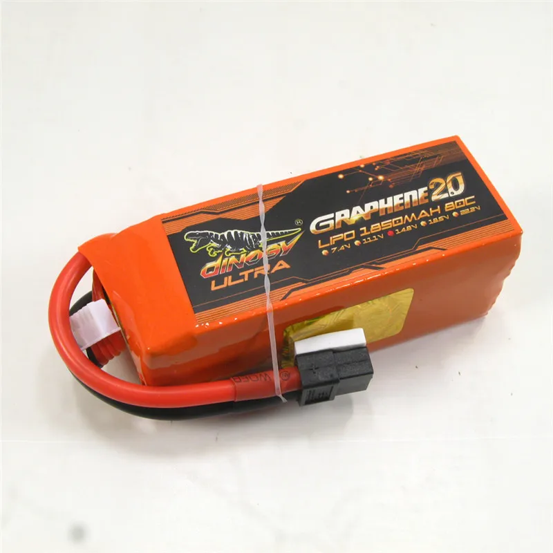 

Giant Power DINOGY ULTRA GRAPHENE 2.0 14.8V 1850mAh 80C 4S Rechargeable Lipo Battery XT60 Plug For RC FPV Racing