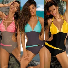 Цельный купальный костюм летние шорты пляжные закрытый купальник монокини купальник сексуальный Famale купальники для женщин купальный костюм