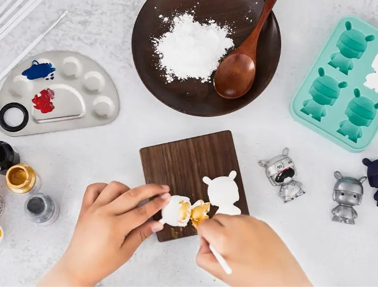 Xiaomi Mitu Ice Tray Food Grade Silicone Mold Cartoon Shape 4Cubes Ice Cream Mold DIY Ice Maker Household ice cube tray mold (8)