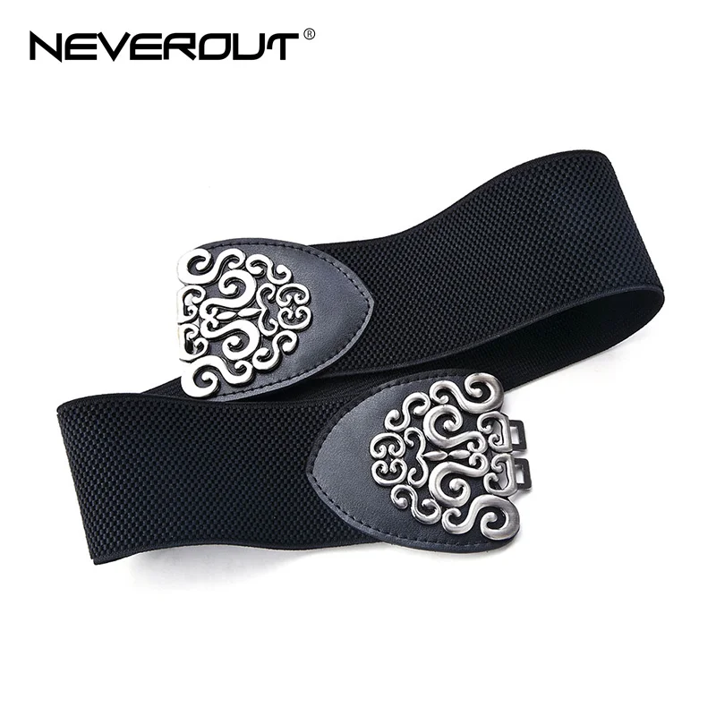 Женский эластичный пояс NEVEROUT широкий из натуральной кожи 60 см|Женские ремни| |