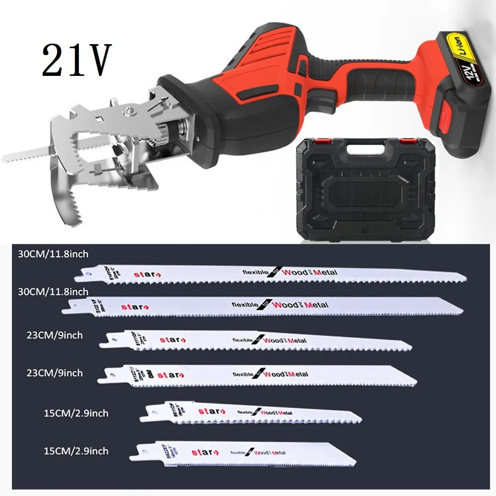 12V 16 8 V 21V электрическая пила с 6 лезвия для резьбы по дереву 250W поршневые лошадиные