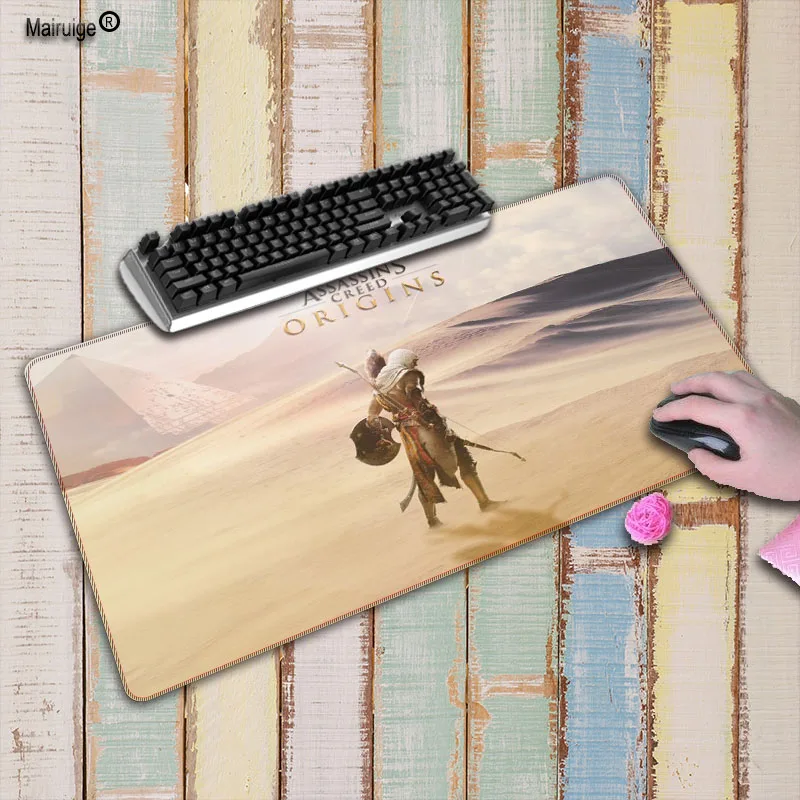 Mairuige Printing Design Gaming Notebook Computer Mouse Mat Optics Anti-slip Large Lock Edge Mouse