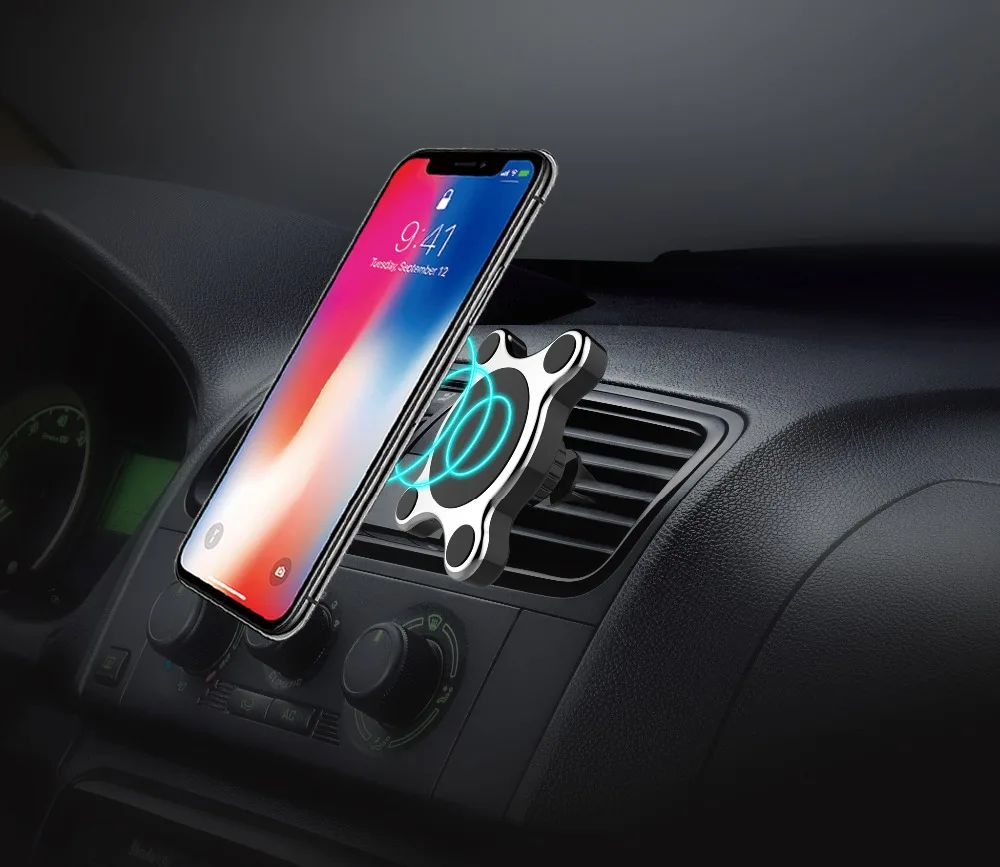 09Magnetic Wireless Charger 10W Fat Charging Car Mount