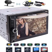 EinCar Audio Double Din Bluetooth,DVD/CD/USB/SD AM/FM RDS Car Radio Stereo 6.2” Digital Capacitive Monitor+Wireless Rear Camera