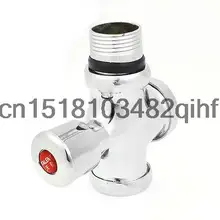 Серебряный Тон 32 мм Наружная Резьба Нажмите Кнопку Типа Туалет Промывочный Клапан