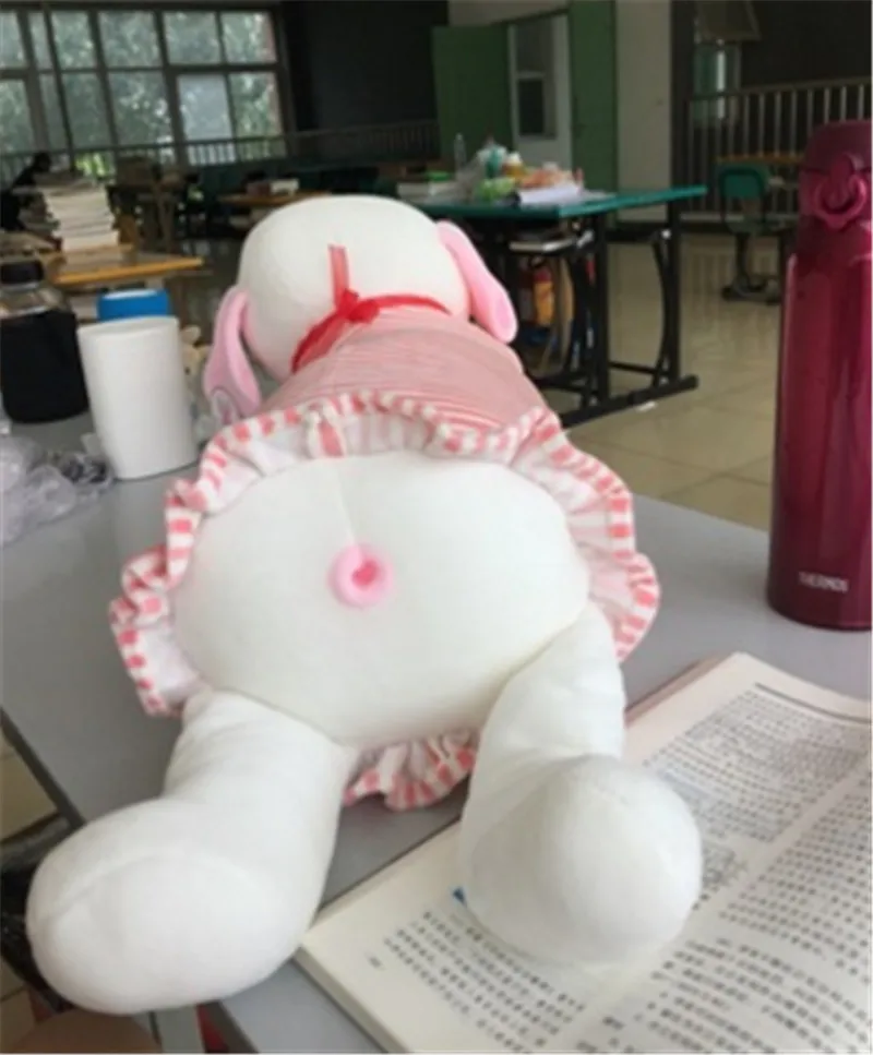 Big Soft Animals Dogs Pillow Doll Stuffed Pop Anime Dog Puppy Toys Pink Brown 120cm 47inch (11)