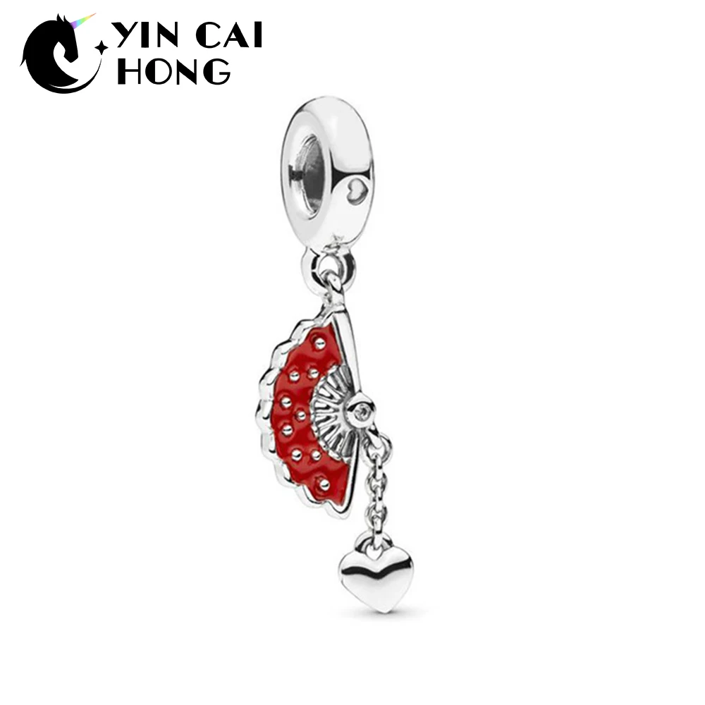 

YCH 100% 925 Sterling Silver New 797879EN09 FAN HANGING CHARM Diy Bracelet Original Jewelry Gift Limited Edition