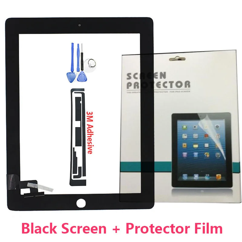 Сенсорный экран для ipad 2 A1395 A1396 A1397 Передняя панель ipad2 дигитайзер стекло с