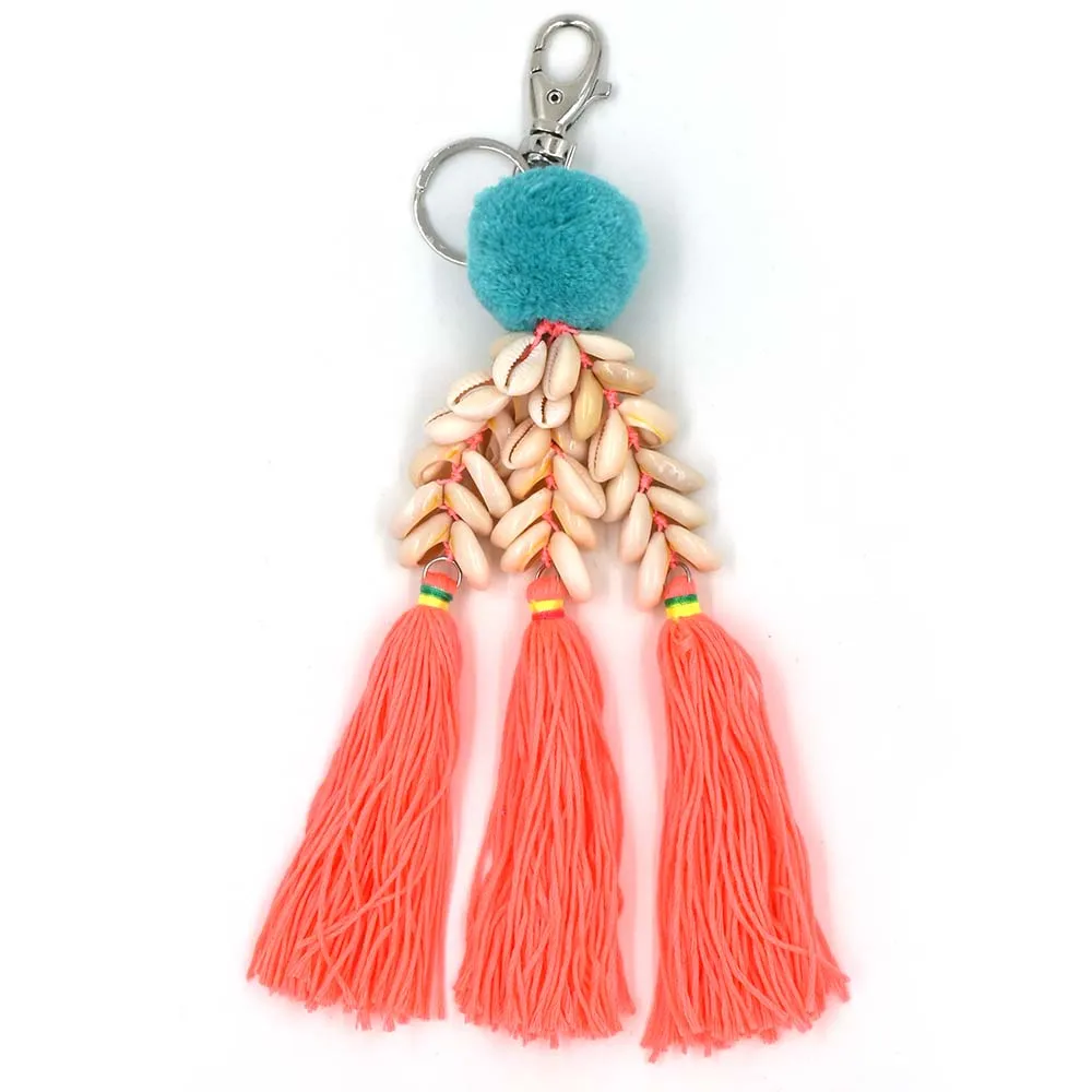 2017 new Bohemian car key chains lanyards Key rings key finders Pompous pendants Keychains tassel pendants bag rings bag chain