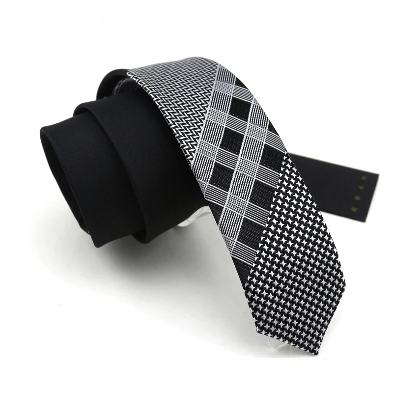 High Quality 2019 New Men Ties 5.5CM Slim Ties For Men Plaid Neckties