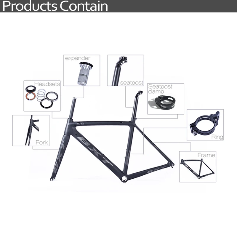 Clearance carbon road frame bicycles BXT 2017 DI2 V brake Road bike chinese carbon frames cycling bicycle frame with fork carbon road bike 5