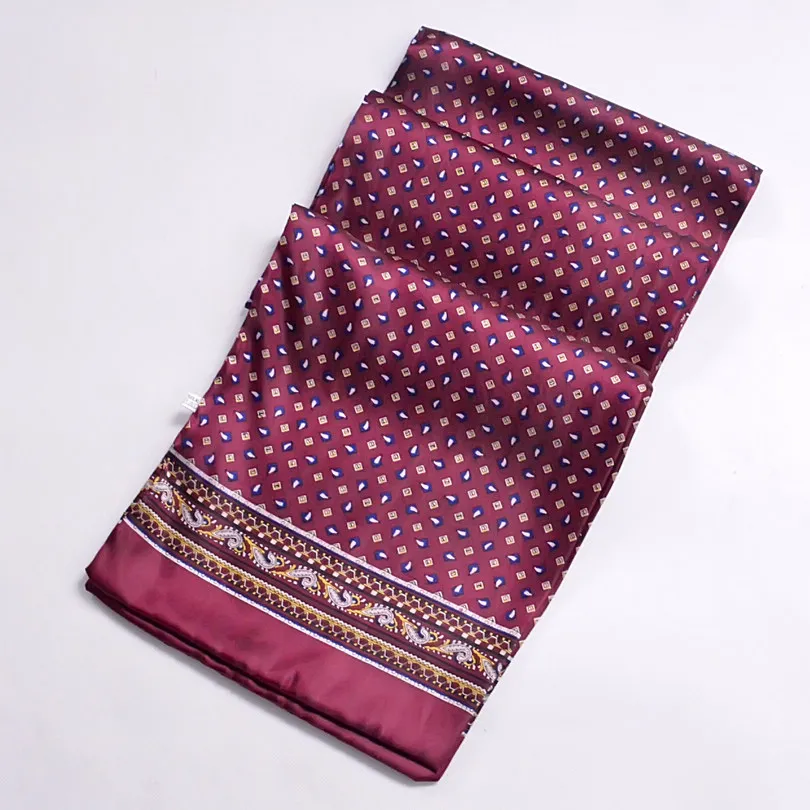 [BYSIFA] зимний черный клетчатый мужской шелковый шарф, новинка, весна-осень, натуральный шелк, мужские длинные шарфы, шарф для шеи, теплый, 160*26 см - Цвет: burgundy small plaid