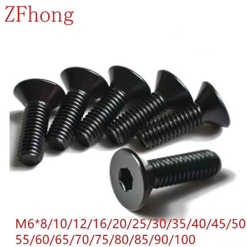 

DIN7991 M6 Length 8mm to 80mm Grade10.9 Hex Hexagon Socket Flat Countersunk Head machine screw