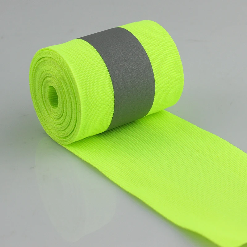 2 meters Green Reflective bing Ribbon Weaving Piping Taps Reflective